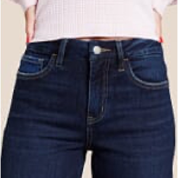 Vervet Olivia High Rise Ultra Wide Leg Stretch Jean Sz 31 Sparkle Dark Wash - Picture 5 of 11